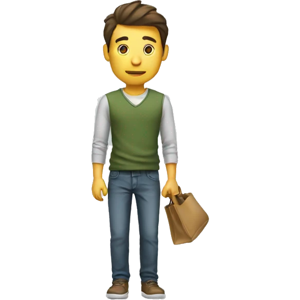 guy with empty pocket emoji