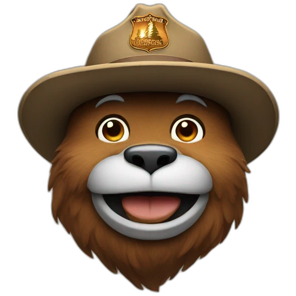 smokey bear happy emoji