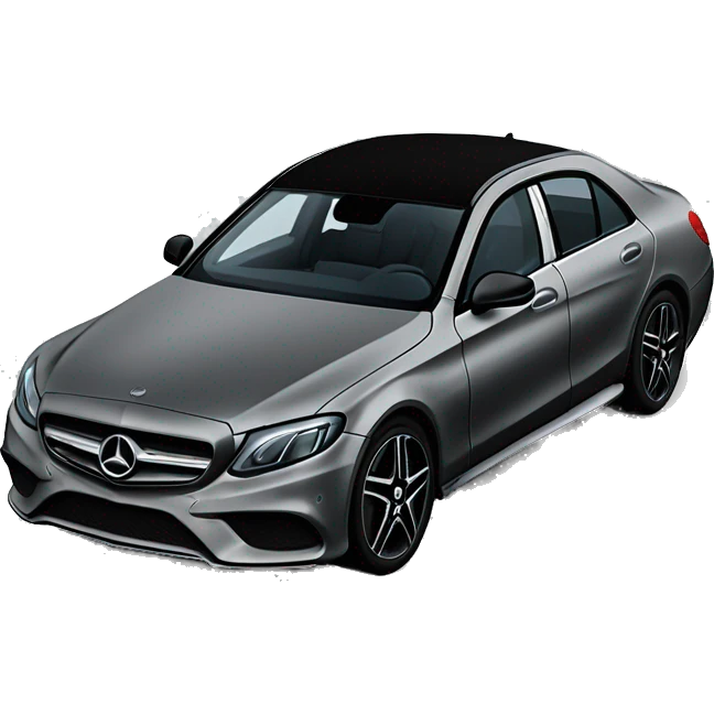 Mercedes-Benz w205 dark gray + black сбоку  emoji