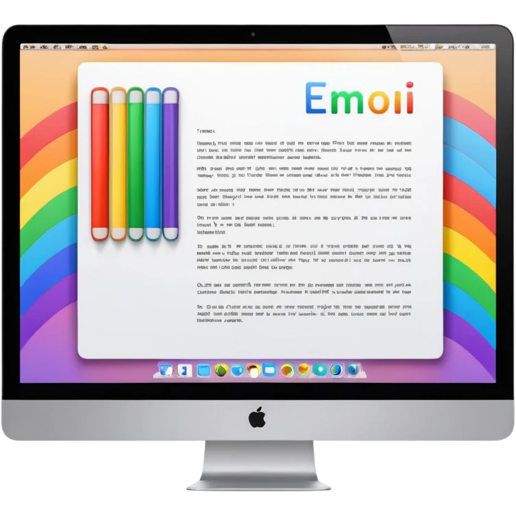 mac os mixed documents rainbows emoji
