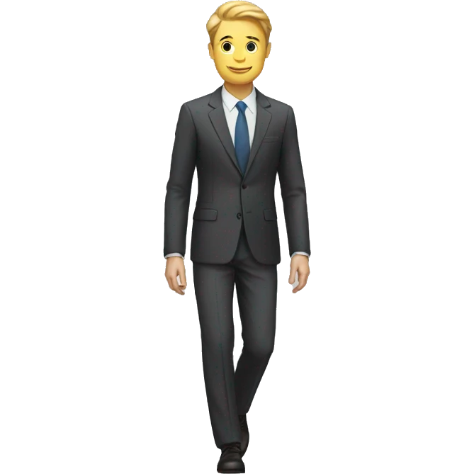 white male with in suit and pants walk emoji