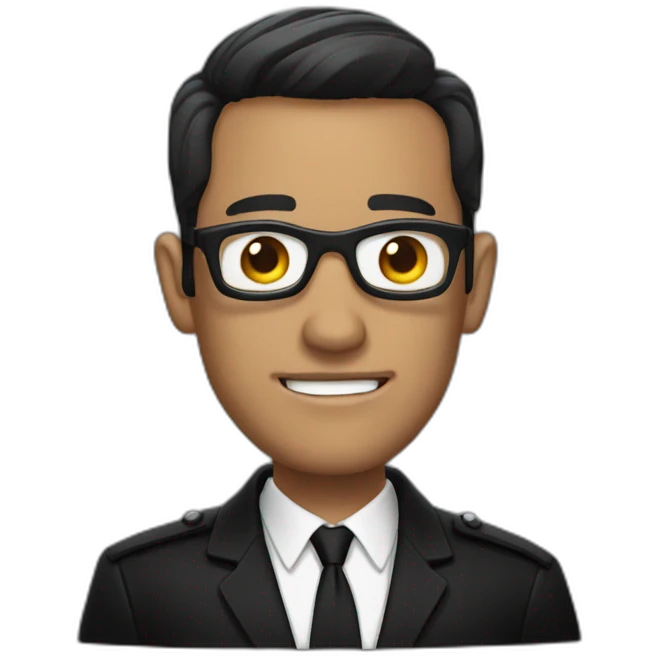 Men in black flash emoji