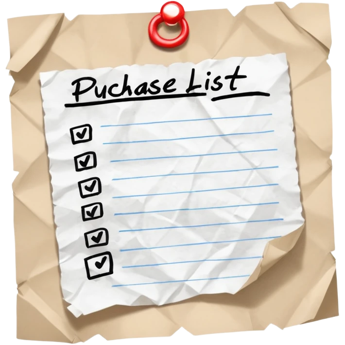 purchase list emoji