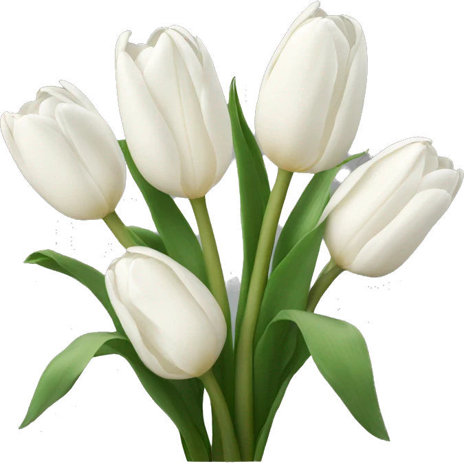 white tulips  emoji