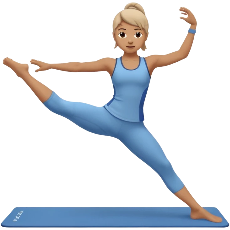 Mat pilates side kick emoji