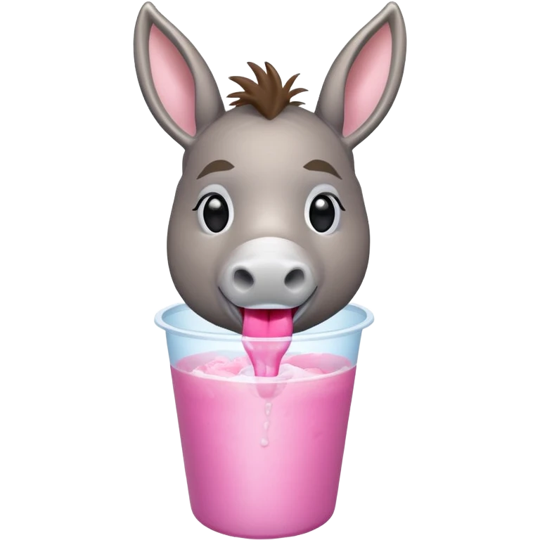 donkey drinking slush emoji