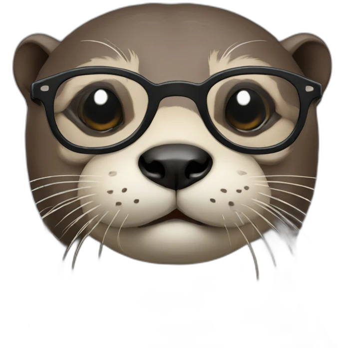 Otter wearing glasses emoji