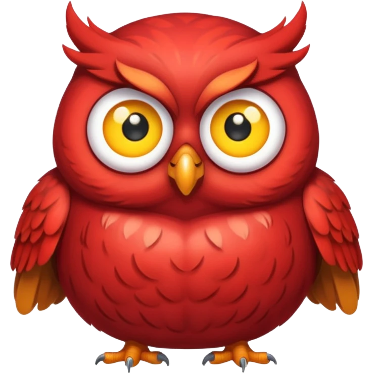 red fat owl emoji