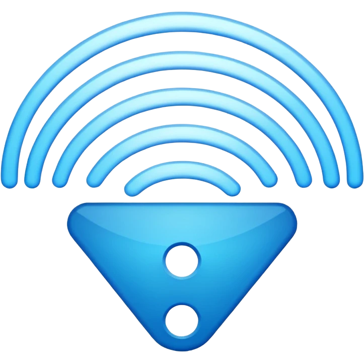 wifi symbol with a dot at the base emoji