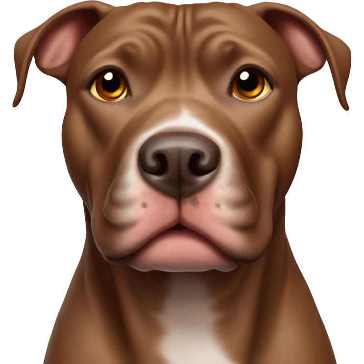 brown pitbull with light brown eyes emoji