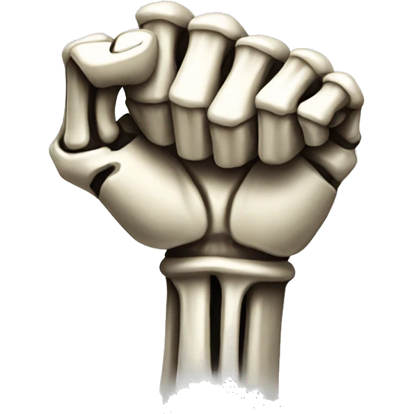 Skeleton fist w only middle finger upright  emoji