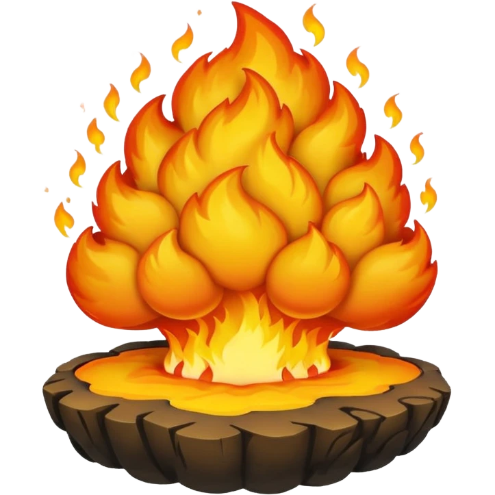 fire flying island emoji