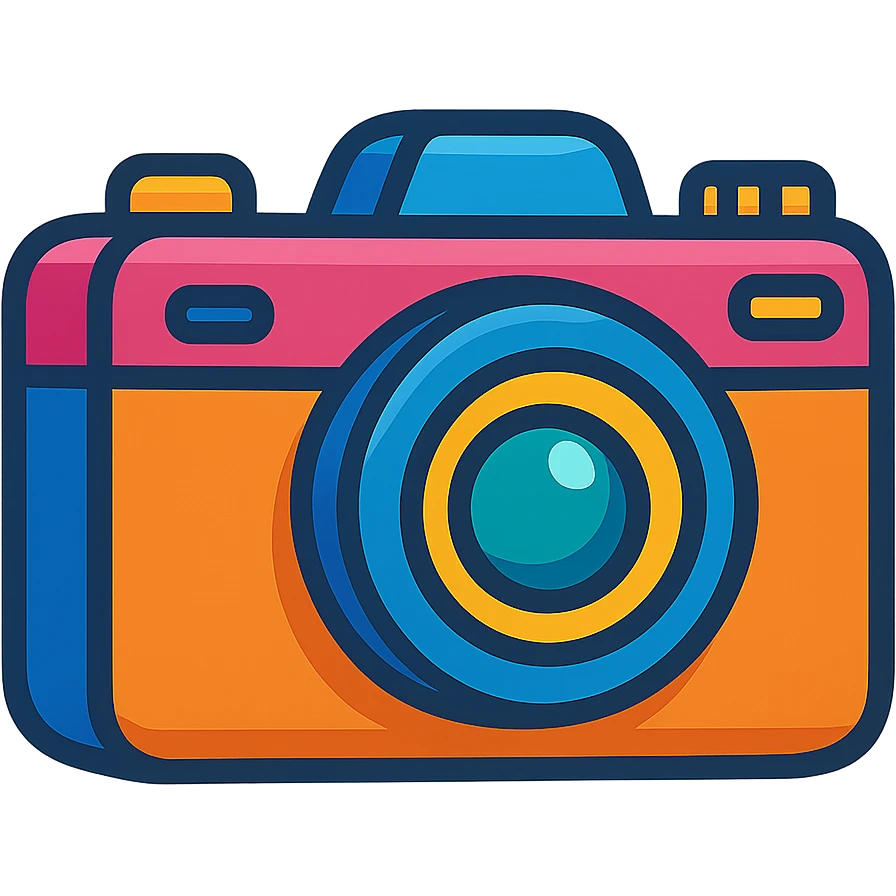camera colorful cartoon emoji