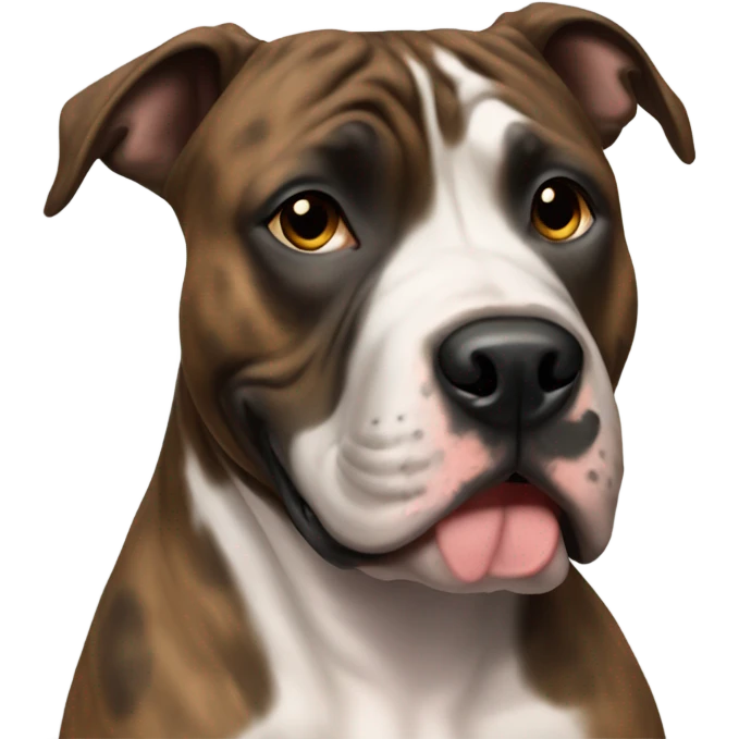 Brindle black nose pitbull emoji