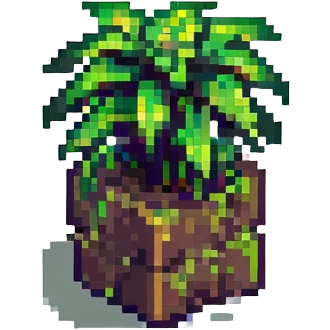 blocky minimal square pixel art Minecraft grass block, very simple shapes emoji