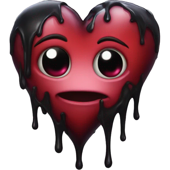 melting gothic heart in ded emoji