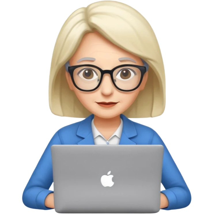 senior female programmer with laptop emoji