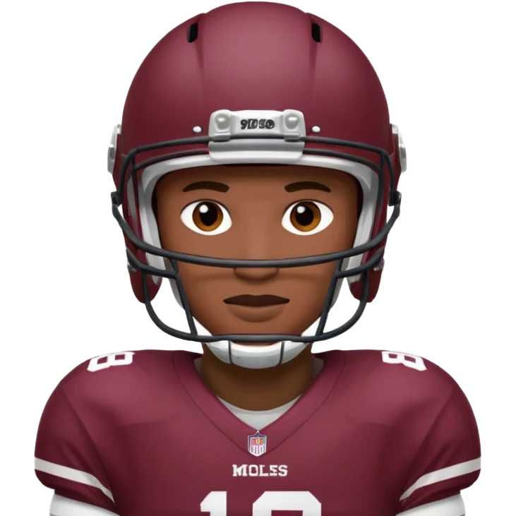 college football player Maroon color emoji