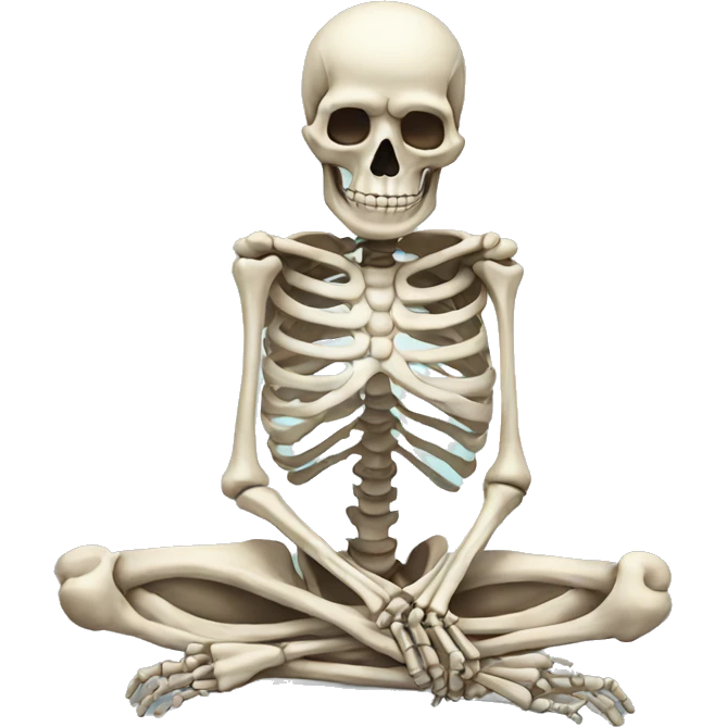 Skeleton praying emoji