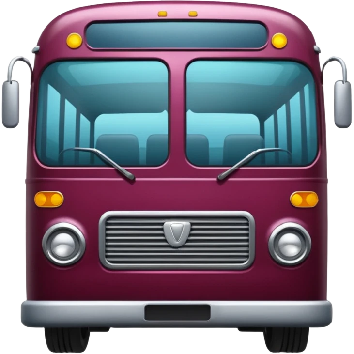 Italian autobus burgundy emoji