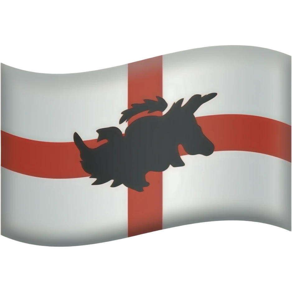 Drapeau fond blanc avec un tête noire dessus , représente la corse emoji