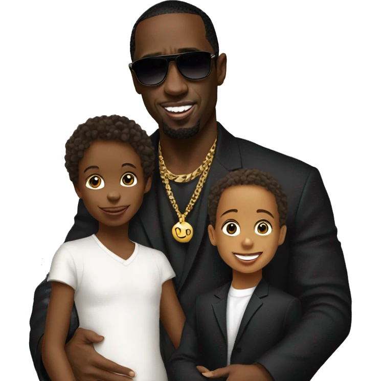 P diddy with a child emoji
