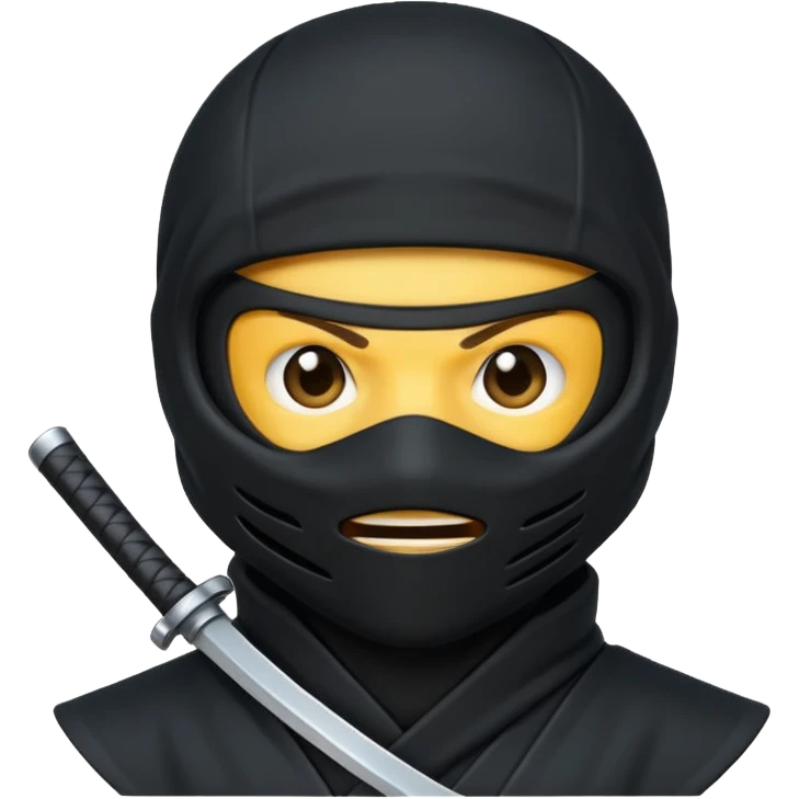 Black Ninja emoji with MB written on it emoji