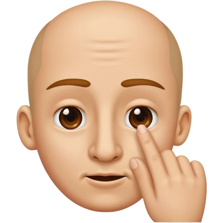 Two fingers in the nose emoji