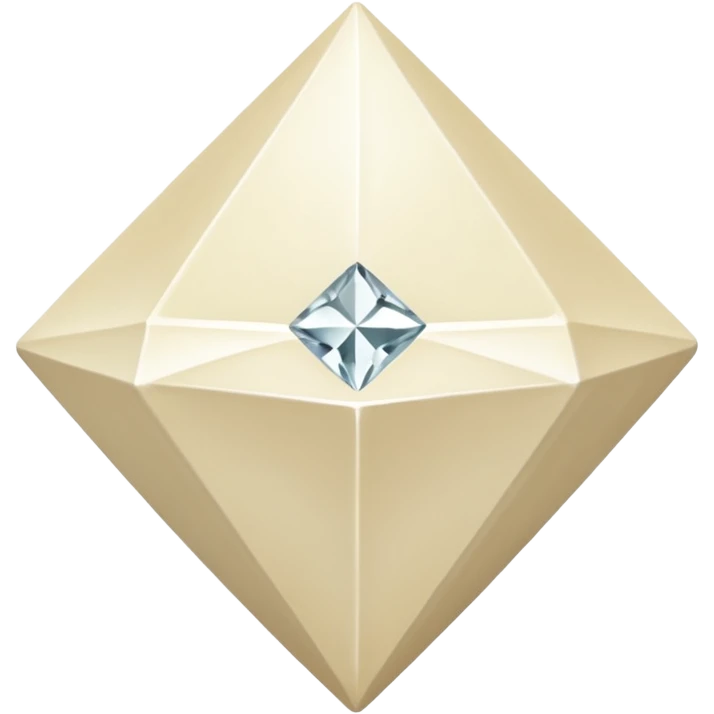 diamond shape carved from ivory. square tilted 45 degreeshead on view emoji