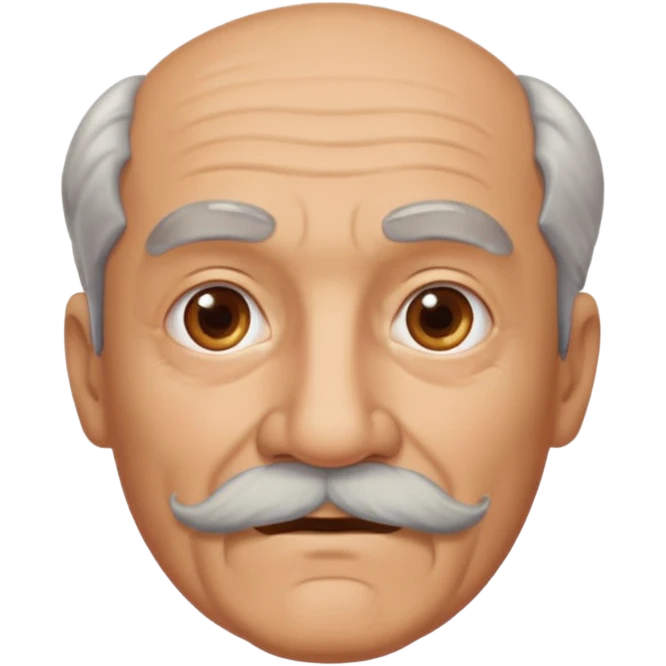 señor muy mayor con bigote emoji
