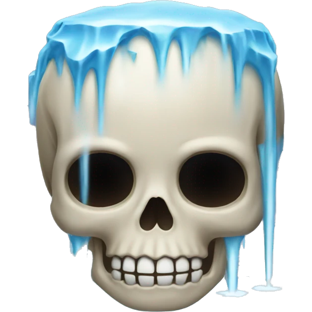 skull crying waterfalls emoji