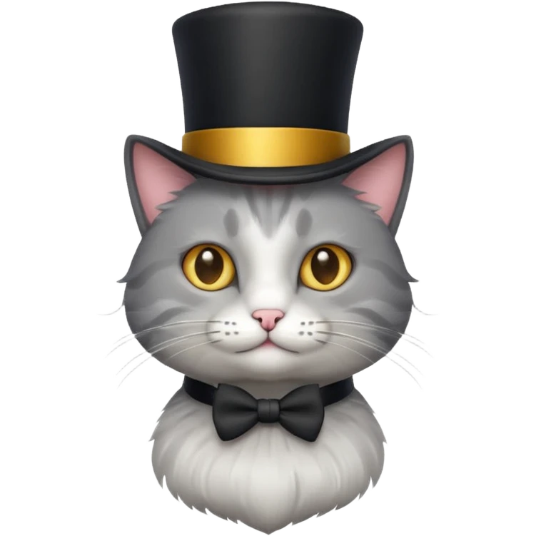 cat wearing a tophat emoji
