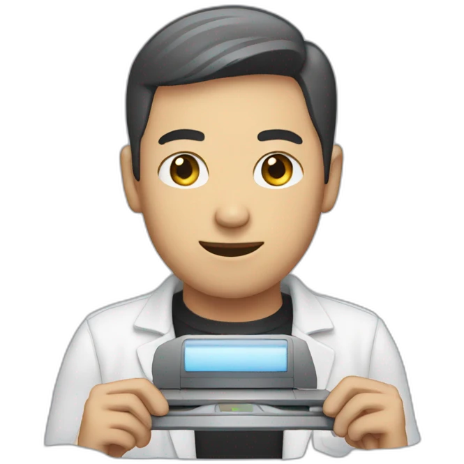 person holding a scanner emoji