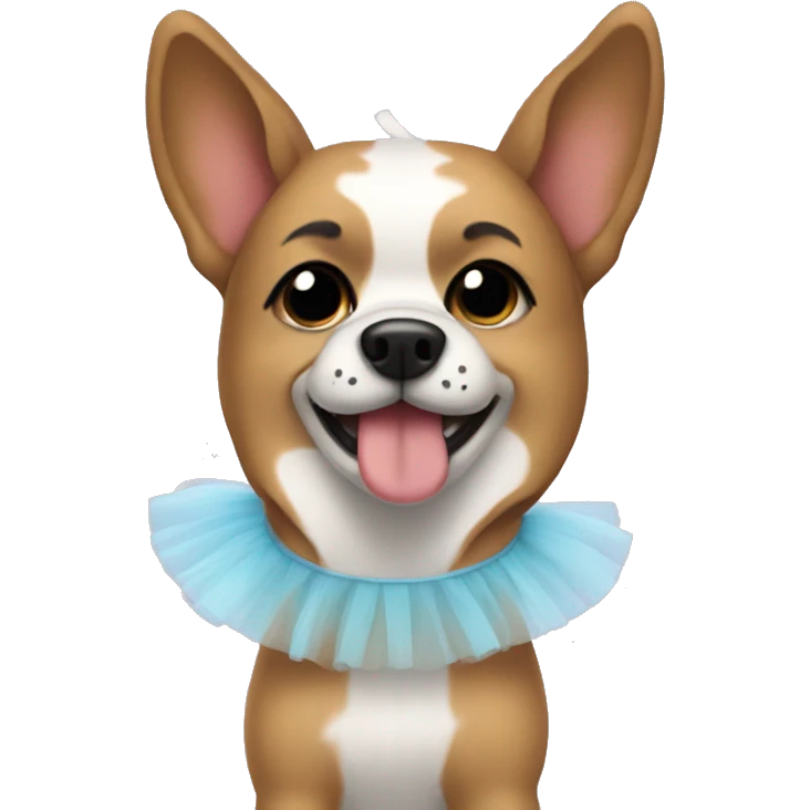 Dog with a tutu emoji