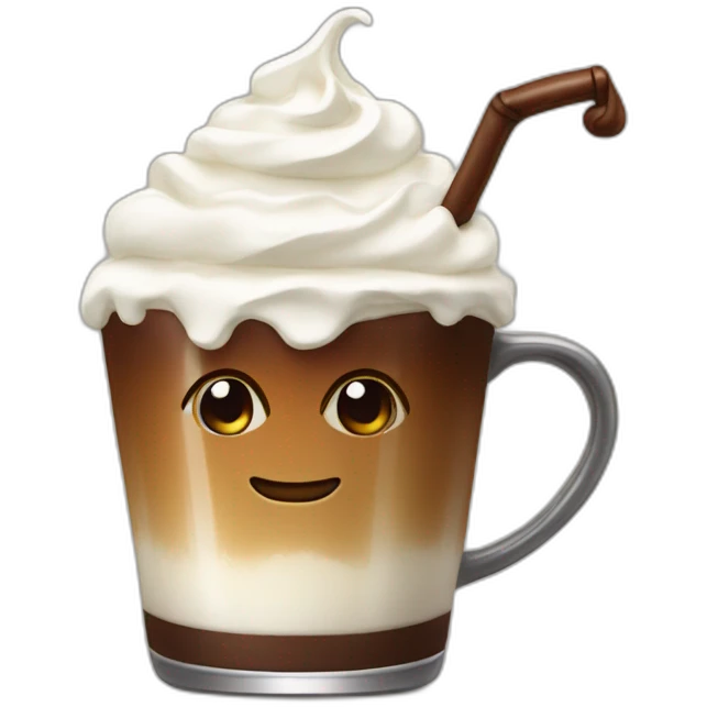Coffee with whipped cream emoji