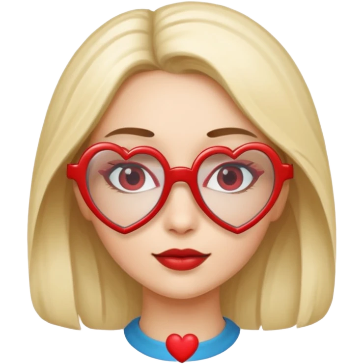 heart shaped Glasses Lady emoji