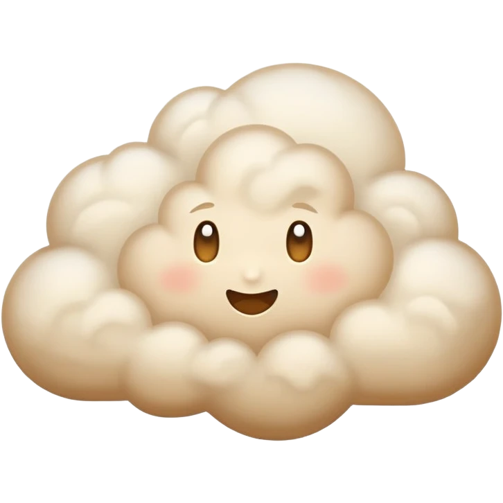 Beige cloud emoji