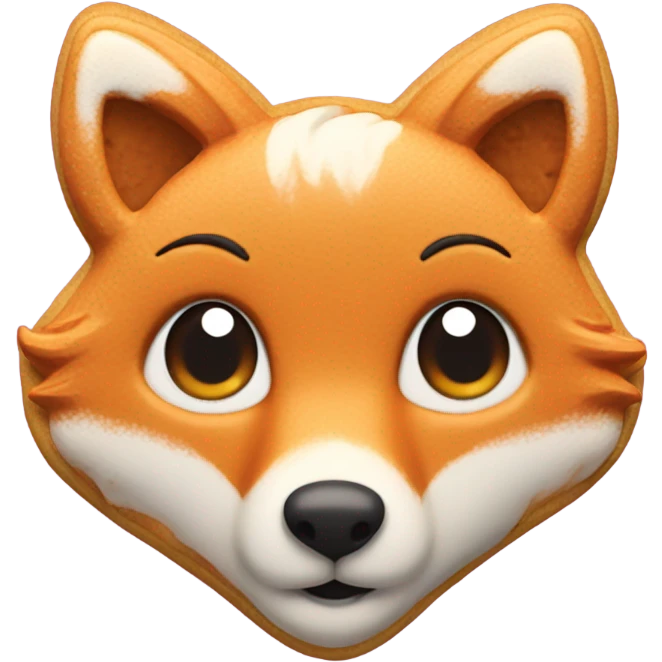 cookie heart with fox emoji