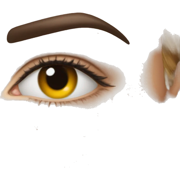 Laminated eyebrows after brow appointment emoji