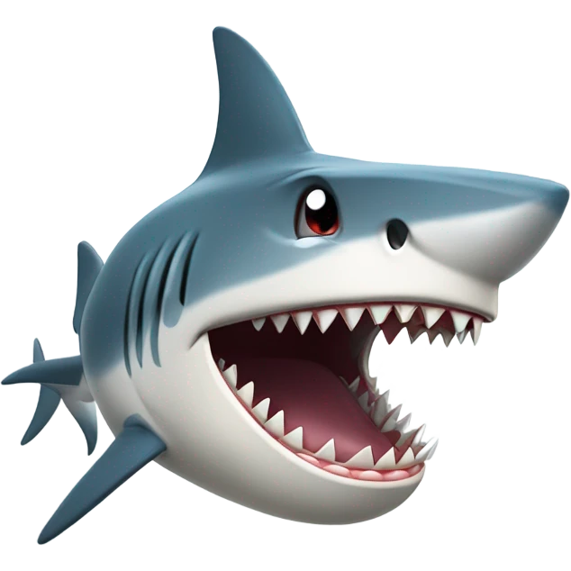 Screaming shark emoji