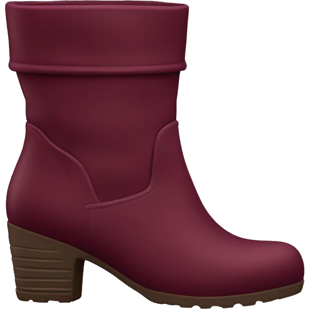 women's burgundy boots emoji