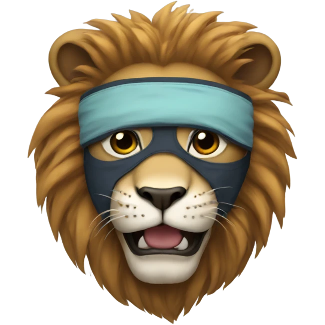 Lion wearing a mask  emoji