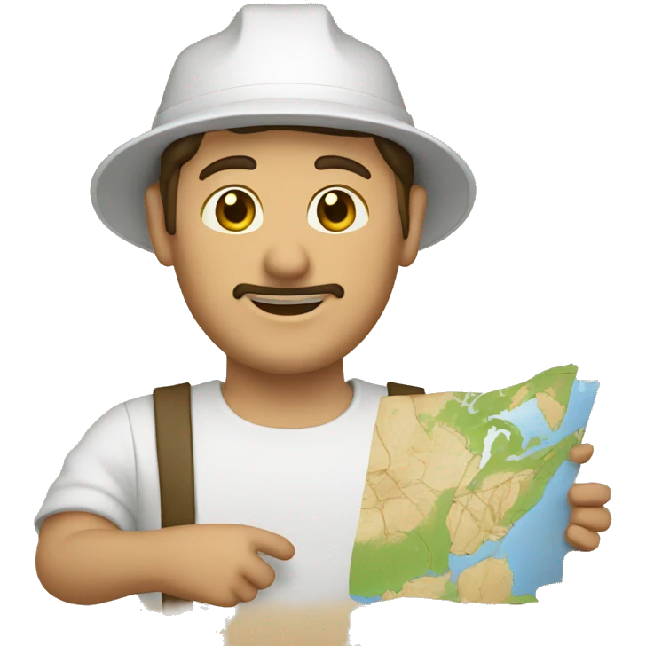 white Craftman showing a map emoji