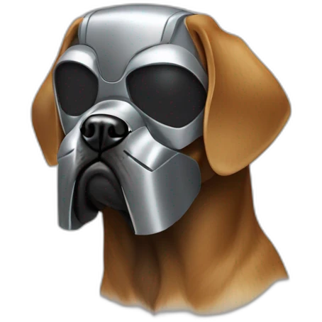 Dog with Mf doom emoji