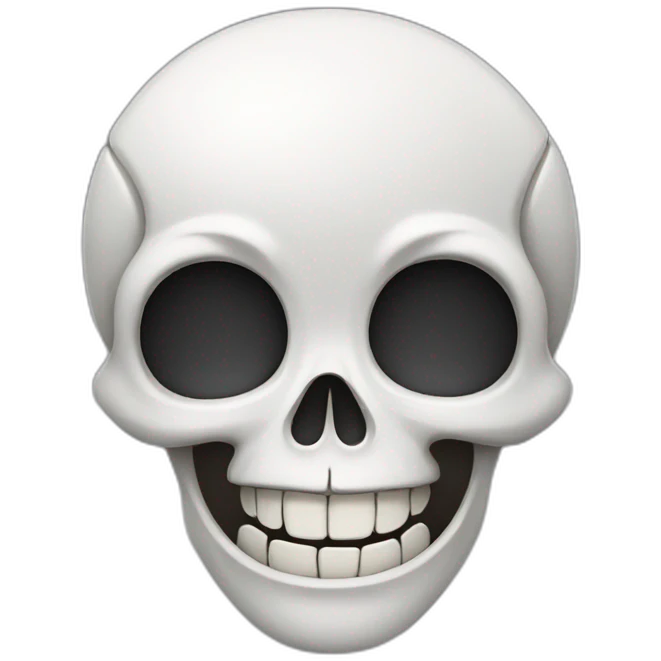 White Skull laughing with tears emoji