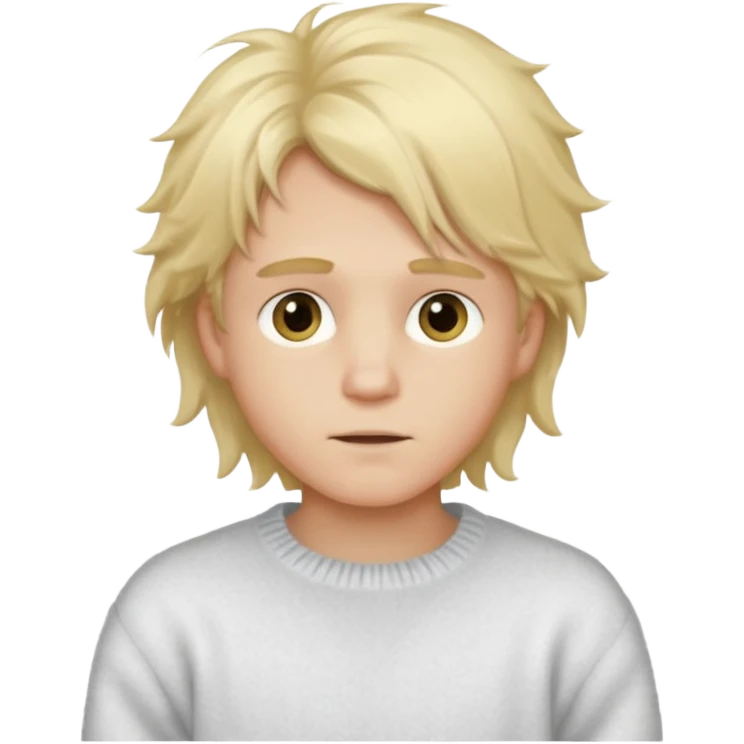 create-a-look-for-a-blond-boy-with-long-tousled-hair-light-eyes-a-white-sweat + fluffy white sweater emoji