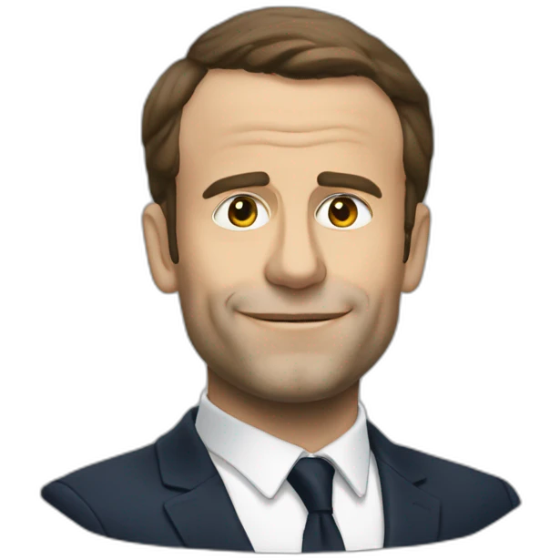 Macron conduisant un tank emoji