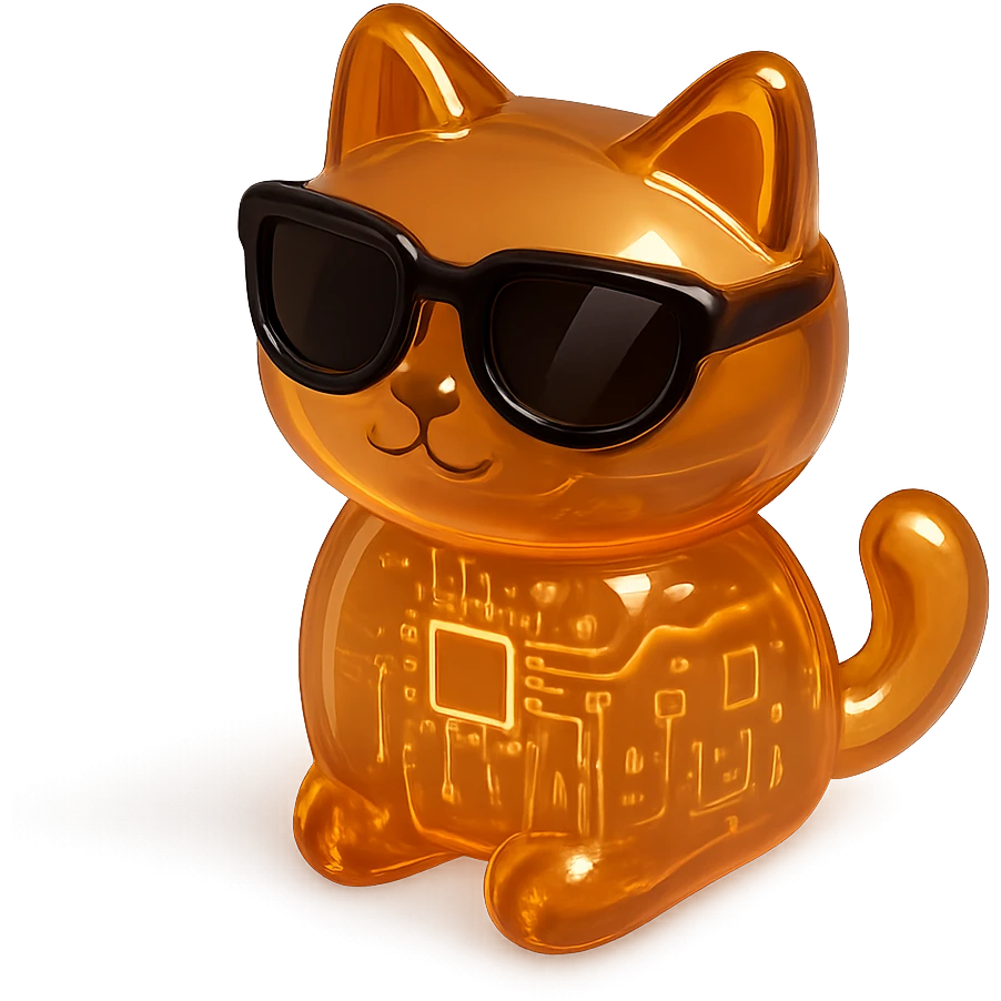 Cat wearing sunglasses emoji