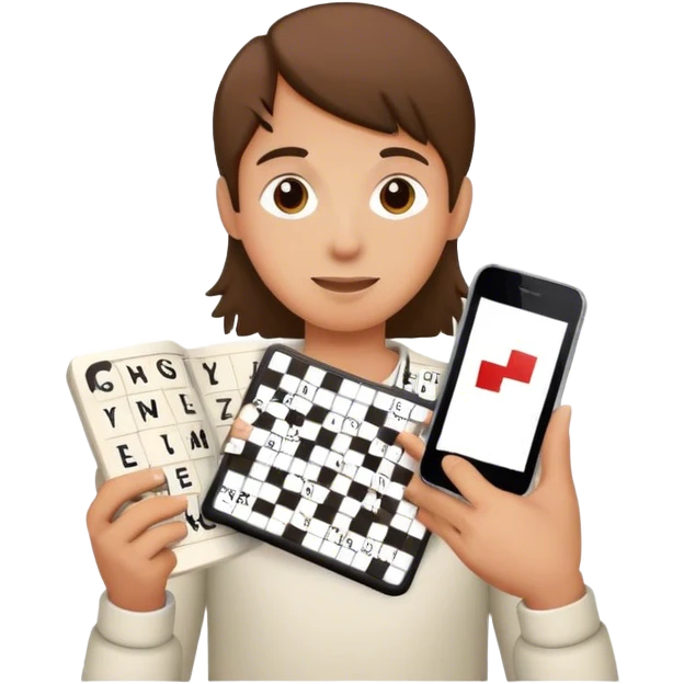 Crosswords in phone emoji