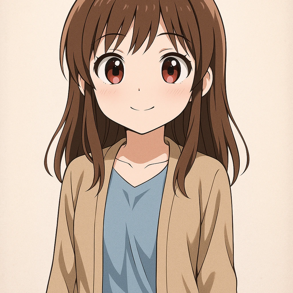 Make the head larger and convert to anime style emoji